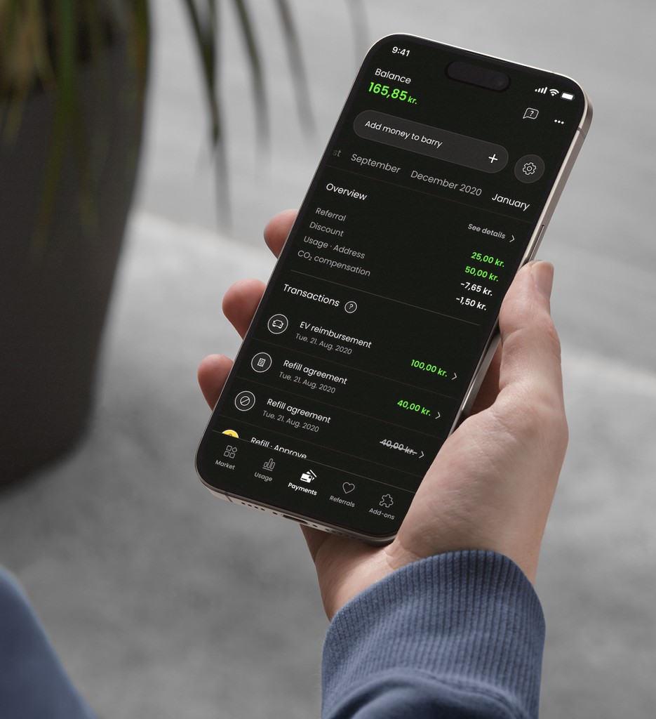 Barry Energy payments on iPhone