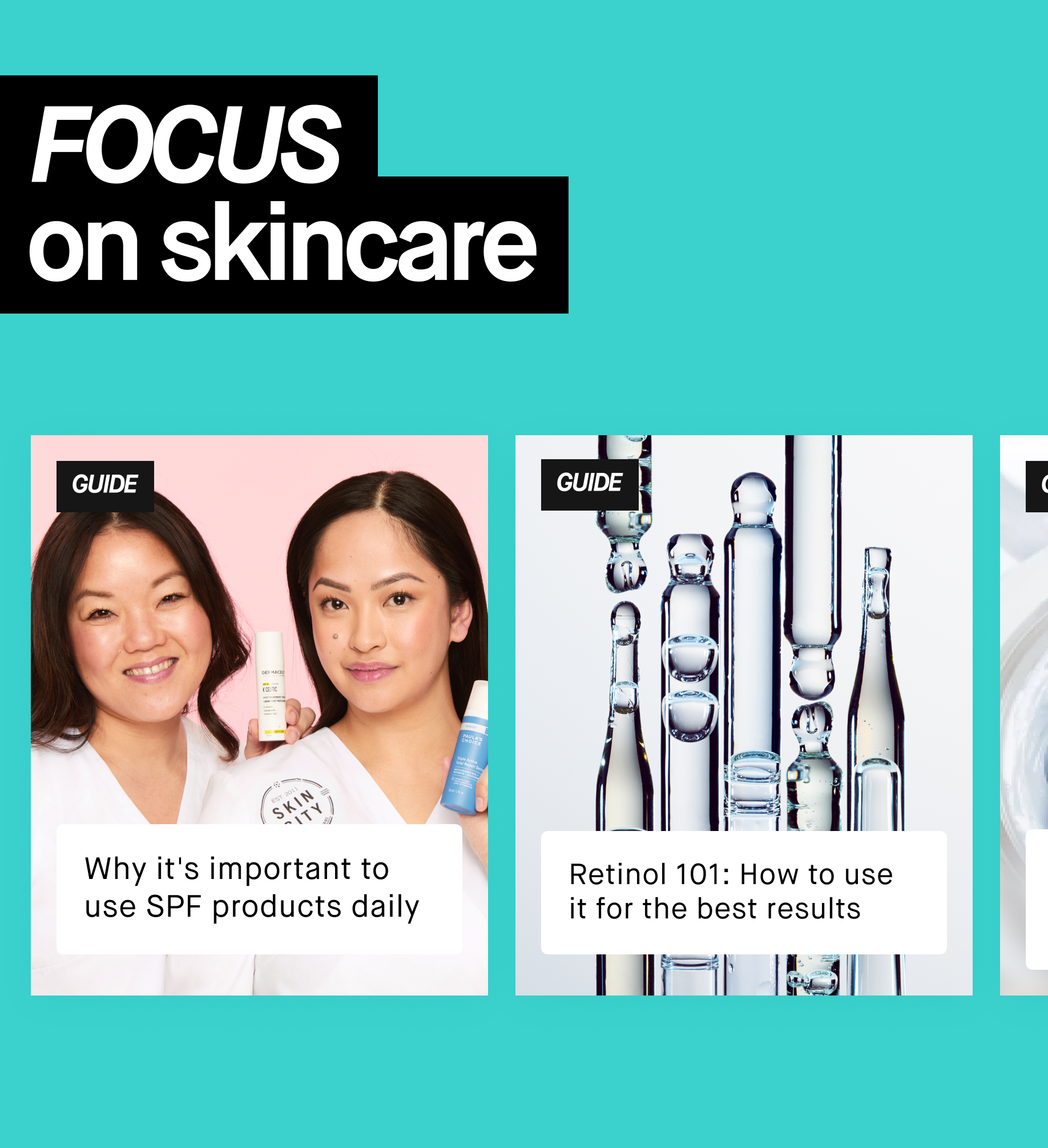 KICKS skincare editorial cards