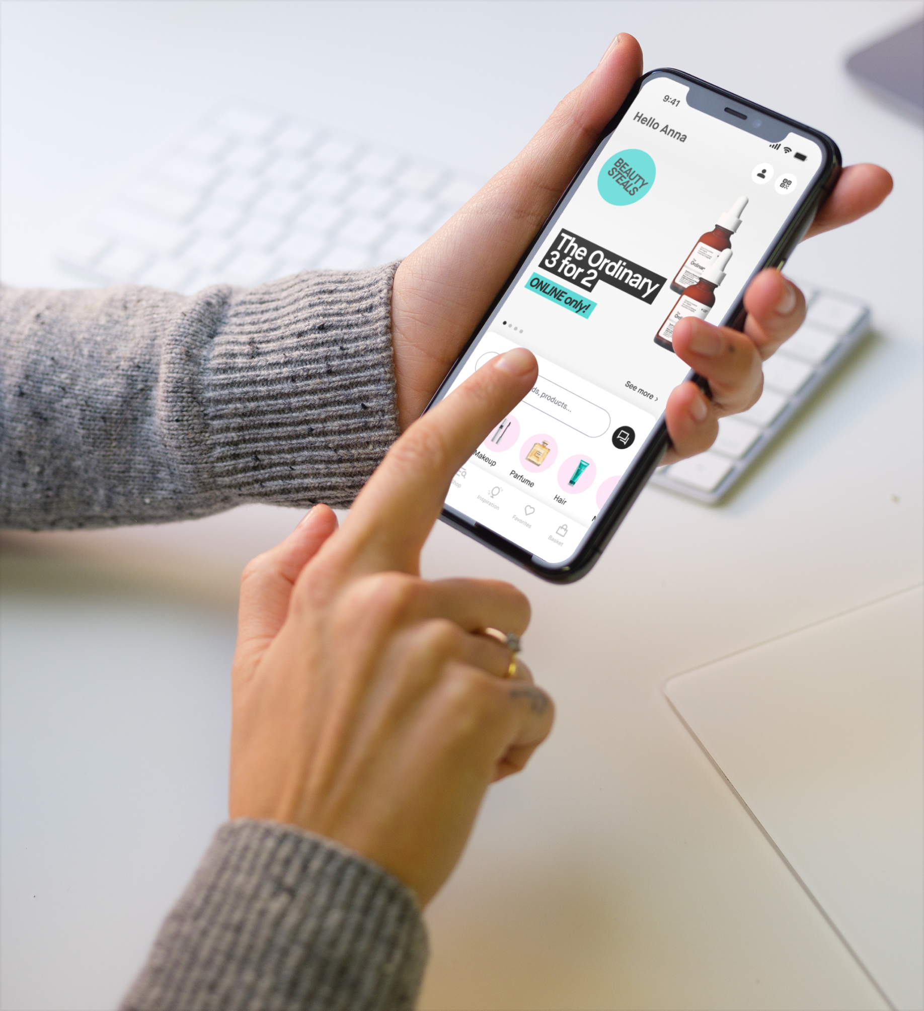 KICKS app shown on iPhone in hand