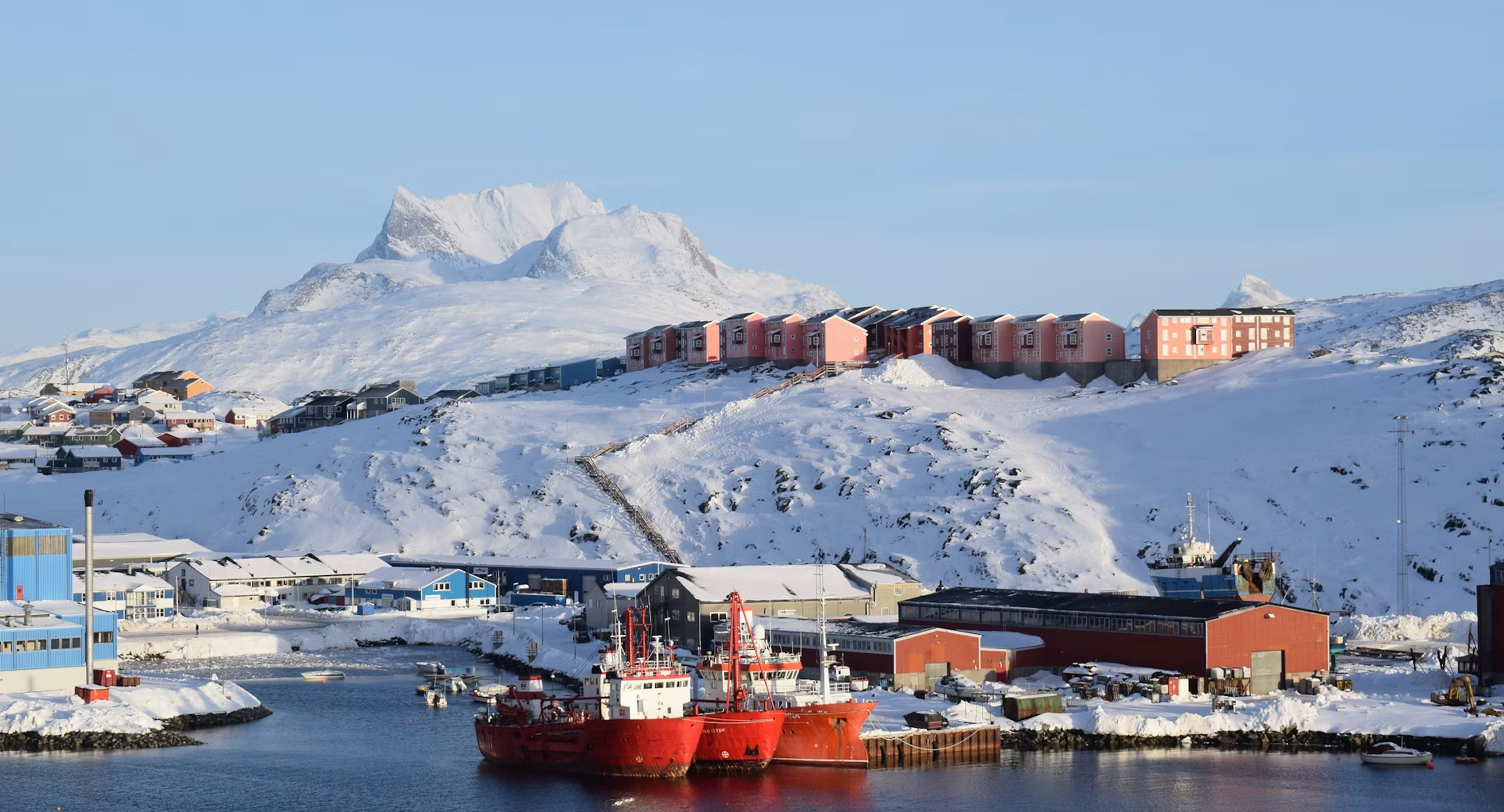 Usisaat harbor in Greenland